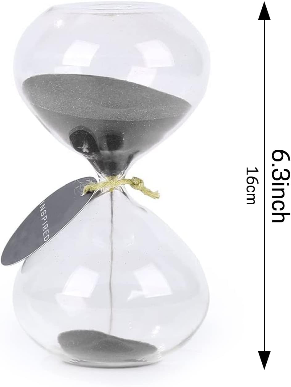 Biloba Puff Sand Timer, Colorful Hourglass Sand Clock, Kitchen Timer - Inspired Glass 3Mins / 5Mins / 30Mins / 60Mins, Home, Office Desk Decor-1