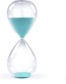 Hourglass Sand Timers, Colorful and Fashion, Biloba Sand Timer Inspired Glass 3mins / 5mins / 15mins / 30mins / 45mins / 60mins for Home, Office Desk Decor