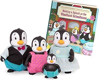 Li'l Woodzeez WZ6762C6SZ Li’l Woodzeez – Toy Animal Characters – Figurine Set Family – 3 Years + – The Toddlewaddle Penguins, Multi