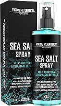 Viking Revolution Sea Salt Spray for Hair Men - 240ml Hair Texturizing Spray with Kelp, Aloe Vera & Red Algae Extract - Surf Spray To Add Volume and Texture - Gifts For Men