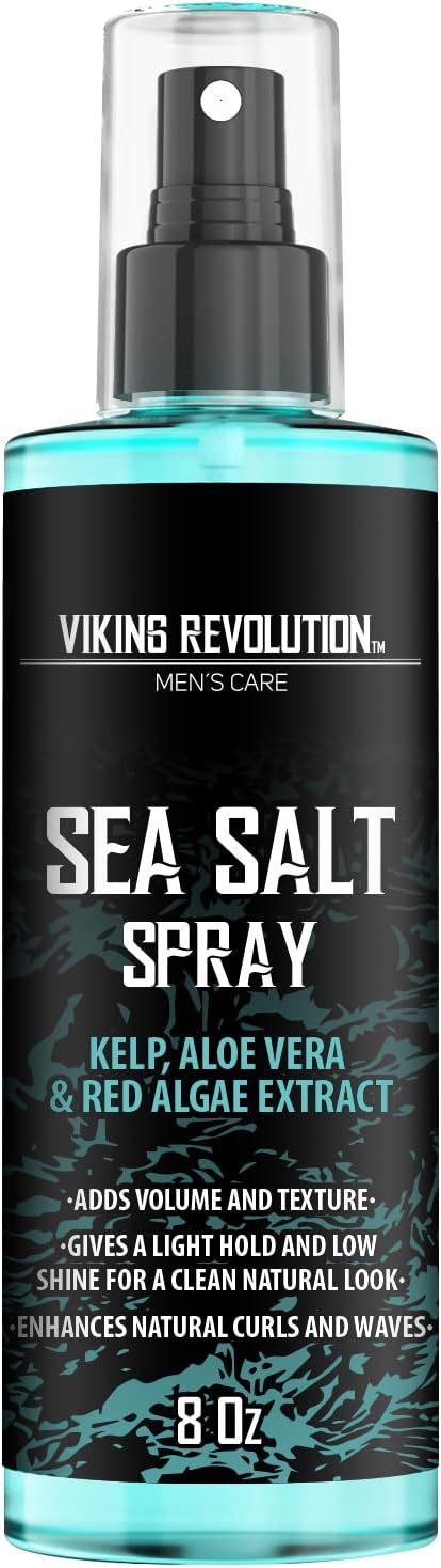 Viking Revolution Sea Salt Spray for Hair Men - 240ml Hair Texturizing Spray with Kelp, Aloe Vera & Red Algae Extract - Surf Spray To Add Volume and Texture - Gifts For Men-6