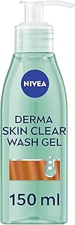 NIVEA Derma Skin Clear Wash Gel (150ml), Deep Cleansing Salicylic Acid Face Wash Enriched with Niacinamide to Cleanse Pores and Remove Impurities, For Blemish-Prone Skin