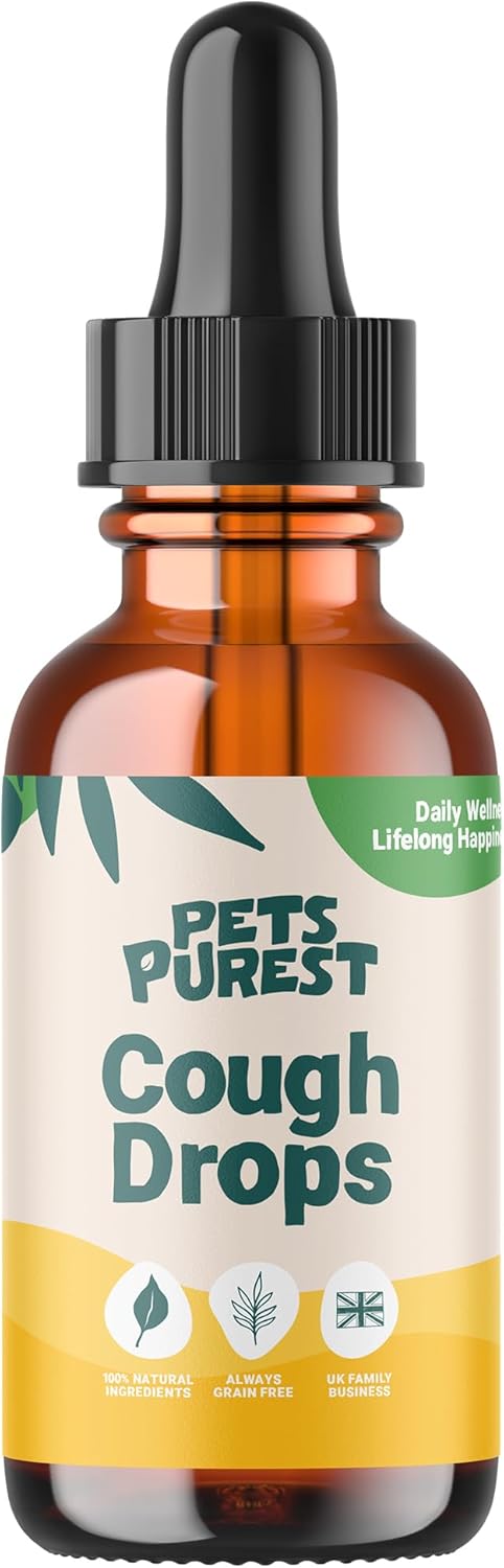 Pets Purest Cough Medicine for Dogs, Cats & Pets 30ml - 100% Natural Dry Cough Liquid Drops Remedy for Kennel Cough, Respiratory Tract Symptoms, Dry Nose, Sneezing & Barky Hacking-0