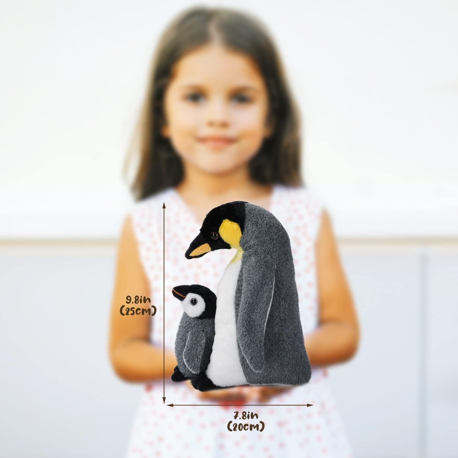 Penguin Mom & Baby Plush Toy, 33cm Stuffed Animal Small Plushie Doll, Soft Fluffy Like Real Penguin Hugging Toy - Present for Every Age & Occasion (assa-911)-6