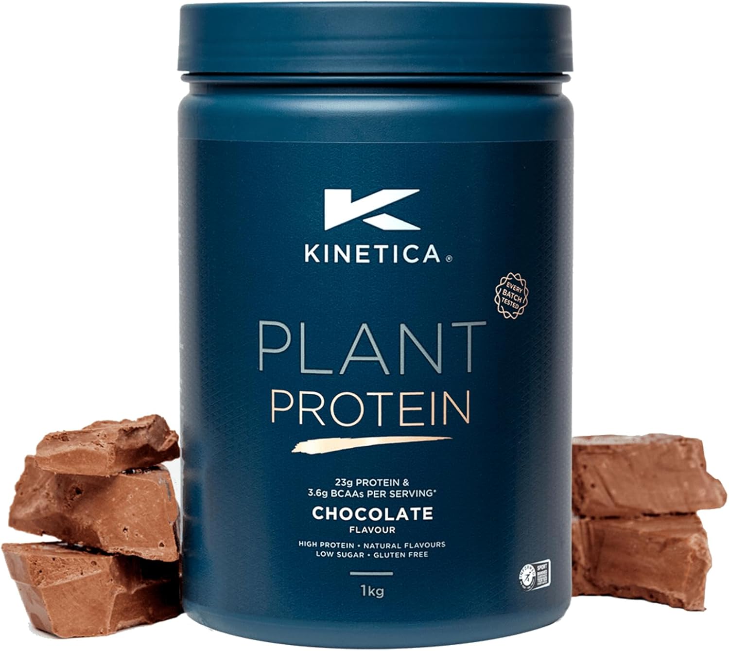 Kinetica Chocolate Flavour Plant Protein 1kg | Blend of Pea and Rice Protein | Vegan | 23g Protein per Serving, 33 Servings.-0