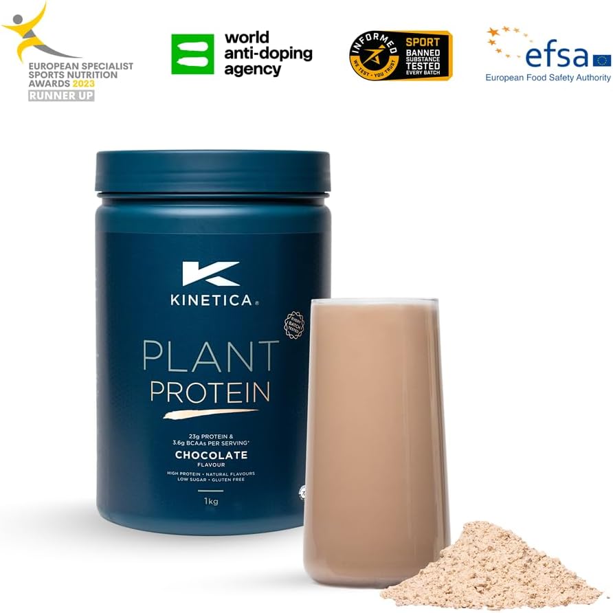 Kinetica Chocolate Flavour Plant Protein 1kg | Blend of Pea and Rice Protein | Vegan | 23g Protein per Serving, 33 Servings.-3