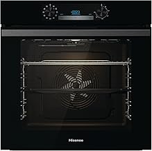 Hisense BI64211PB 77 Litre Built In Electric Single Oven With Pyrolytic Cleaning, Pizza Mode, Multiphase Cooking- Black 22x23x23 inches (LxWxH) - A+ Rated, Extra Large