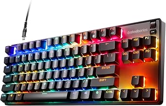 SteelSeries Apex 9 TKL - Mechanical Gaming Keyboard – Optical Switches – 2-Point Actuation – Compact Esports Tenkeyless Form Factor – Hotswappable Switches - American QWERTY Layout