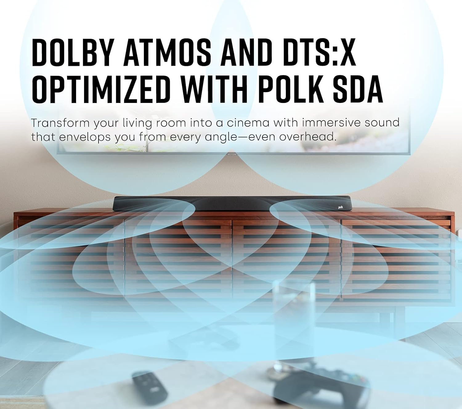 Polk Audio MagniFi Max AX SR Dolby Atmos 5.1 Soundbar Wireless Subwoofer surround sound speakers, DTS:X, Chromecast Audio Built-In, Works Alexa, Spotify Connect, Apple AirPlay 2. Bluetooth-3