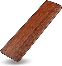 Wooden Keyboard Wrist Rest for 60% Keyboard, Ebony Wood Wrist Rest Pad Support with Anti-Slip Rubber Base, MageGee Ergonomic Comfortable Keyboard Palm Rest for Pain Relief, Easy Typing