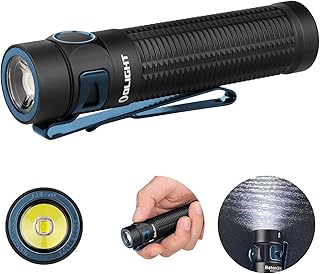 OLIGHT Baton3 Pro 1500 Lumens EDC Rechargeable LED Torch,High Lumens Pocket Flashlight for Outdoors,Indoors and Emergency (Cool White (5700K~6700K), Black)