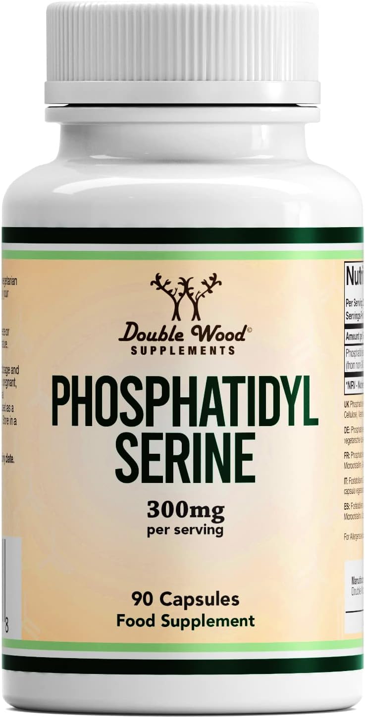 Double Wood Phosphatidylserine Supplement | 90 High Strength Phosphatidylserine Capsules - 300mg per Serving | Non-GMO & Gluten Free-0