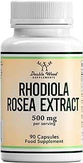 Double Wood Rhodiola Rosea | 90 Rhodiola Rosea Complex - 500mg Rhodiola - Rosea per Serving | High Strength Rosea Supplement | Non-GMO, Gluten Free | Manufactured in The UK