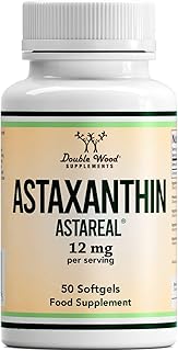 Double Wood ASTAREAL Natural Astaxanthin | 50 Softgels - 12mg Natural Astaxanthin Per Serving | High Strength Antioxidant Supplement Backed by 35 Years of Research | Non-GMO & Gluten Free