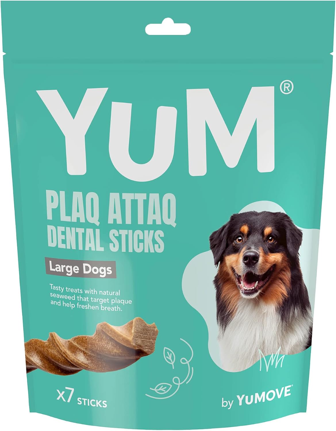 YuM by YuMOVE Plaq Attaq, Dental Sticks for Large Dogs, Pack of 7 Sticks-0