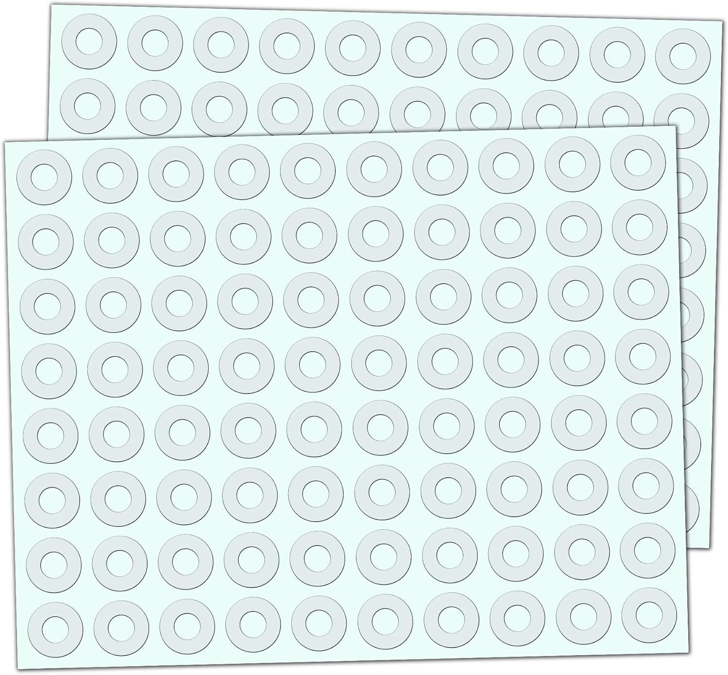 2000 Pack, Transparent Hole Punch Reinforcement Ring Labels Stickers - 13 mm-0