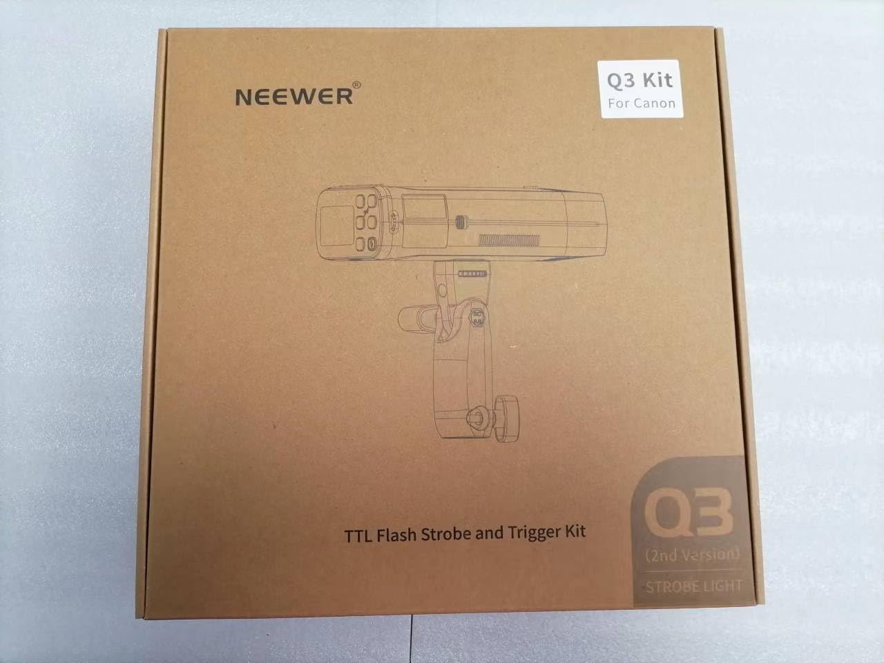 NEEWER Q3 200Ws 2.4G TTL Flash (2nd Version), 1/8000 HSS Strobe Light Photography Monolight with QPRO-C Trigger Compatible with Canon, Diffuser/3200mAh Battery/500 Full Power Pops/Recycle in 0.01-1.8s-9