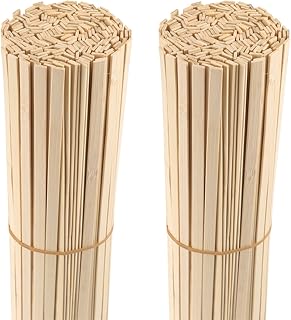 KEILEOHO 200 PCS 40x0.9cm Craft Bamboo Sticks, 15.7x3/8 Inch Craft Wooden Strips for Making Craft, Wax, Mixing, Sign-Making