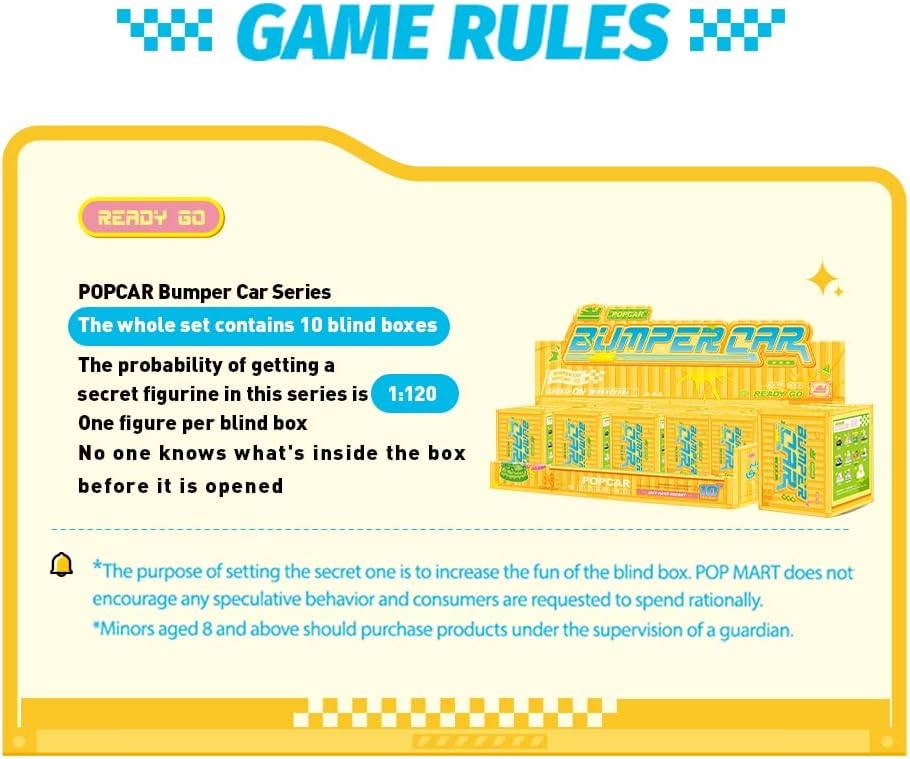 POP MART POPCAR Bumper Car Series 1Box 2.5 inches Articulated Character Premium Design gifts for women Fan-Favorite blind box Collectible Toy Art Toy Action Figure-4