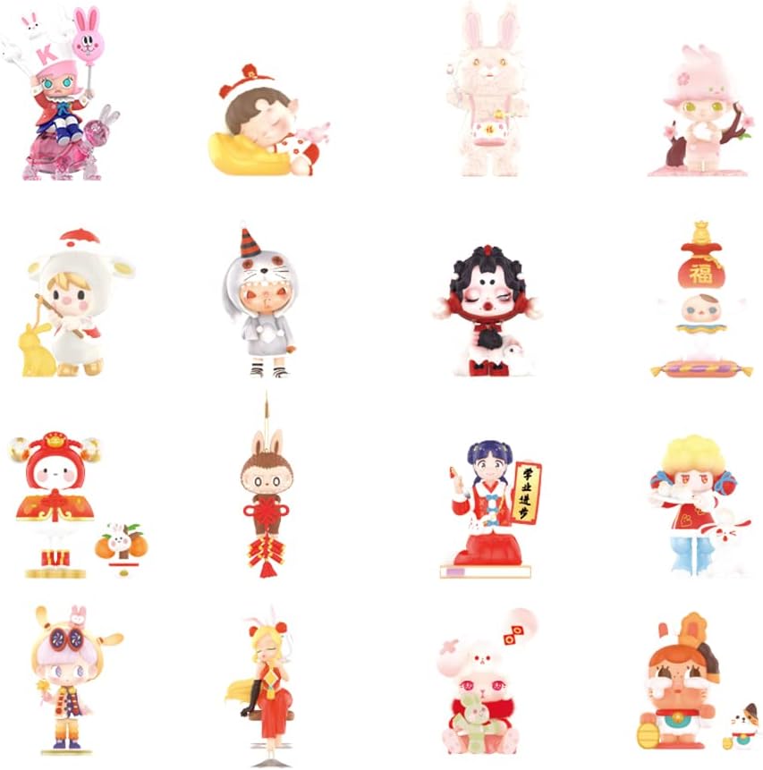 POP MART Three,Two,One!Happy Chinese New Year Series SET(16Boxes) 2.5 inches Articulated Character Premium Design gifts for women Fan-Favorite blind box Collectible Toy Art Toy-6