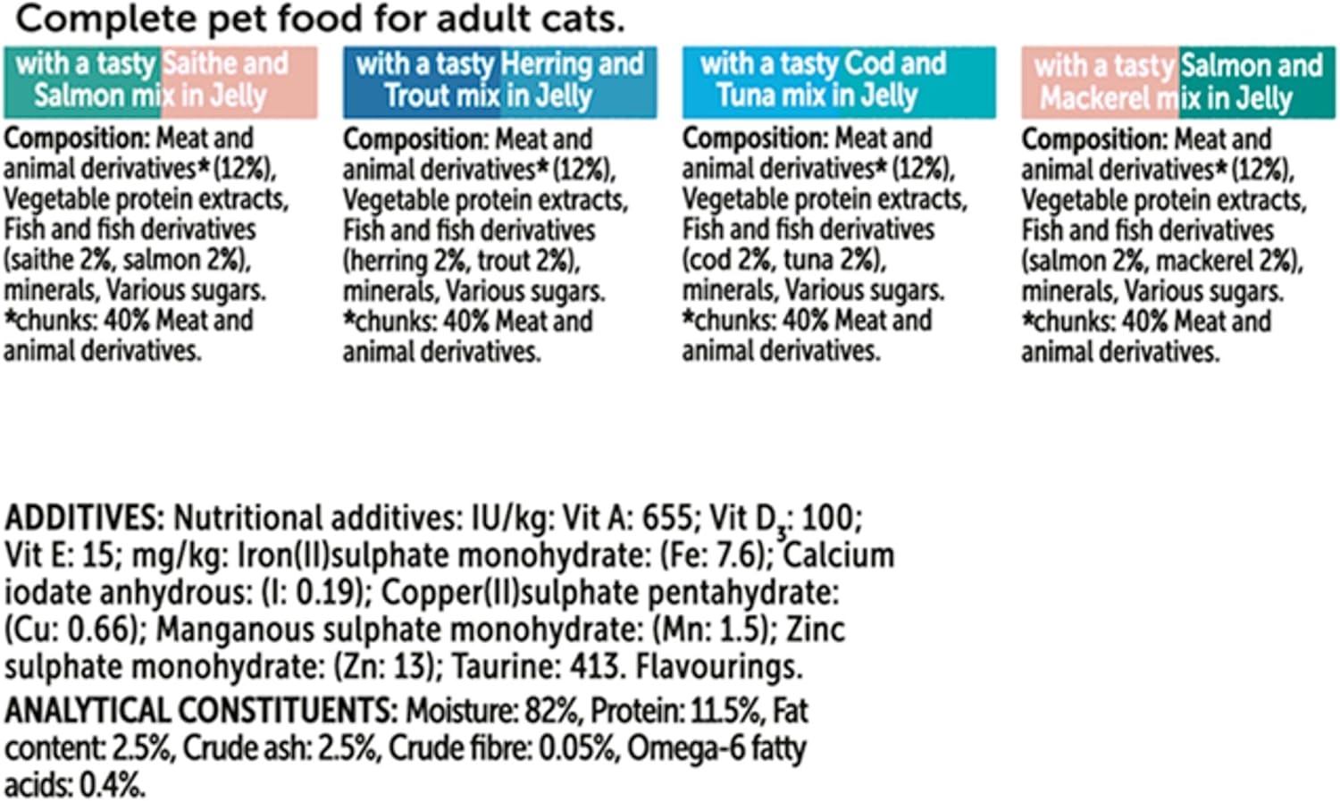 Felix Doubly Delicious Ocean Recipes Cat Food 12x100g, Pack of 4-6