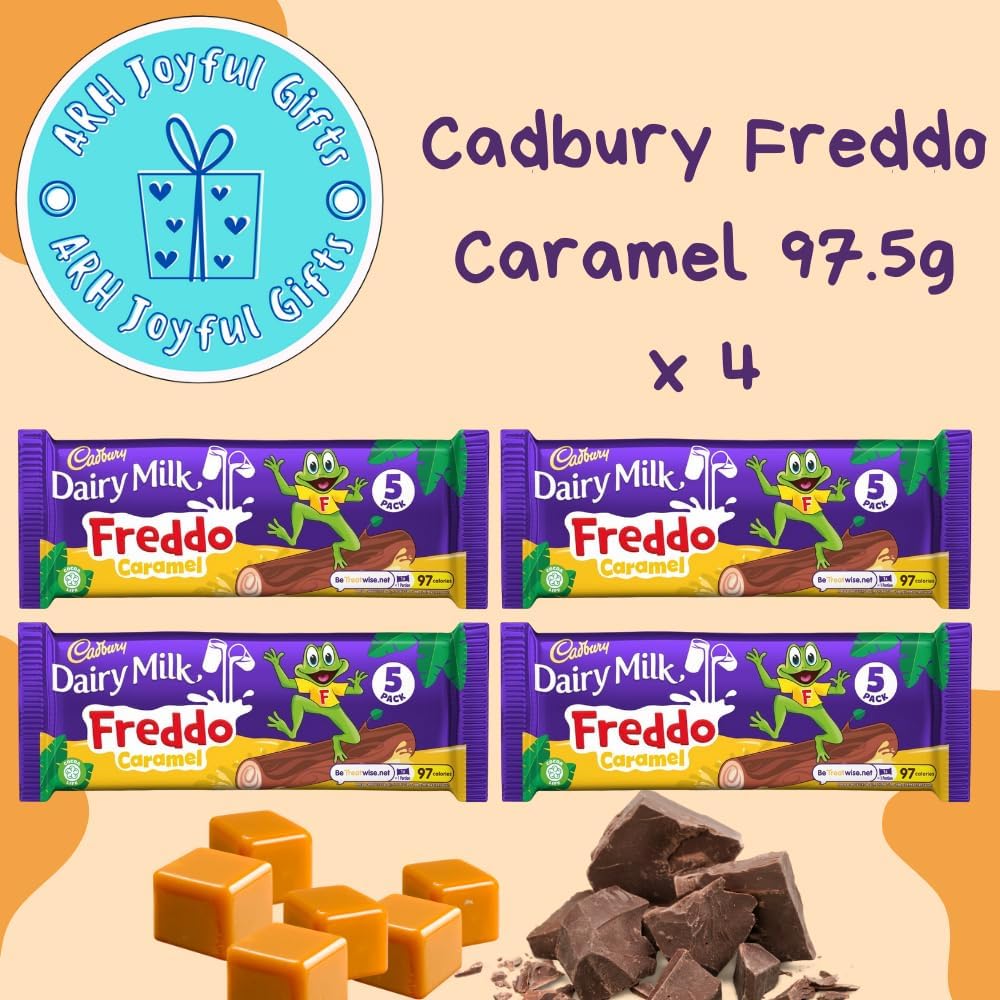 ARH Joyful Gifts Chocolate Multipack - Freddo Cadbury Chocolate Caramel Dairy Milk Chocolate bar 97.5g pack of 4-1