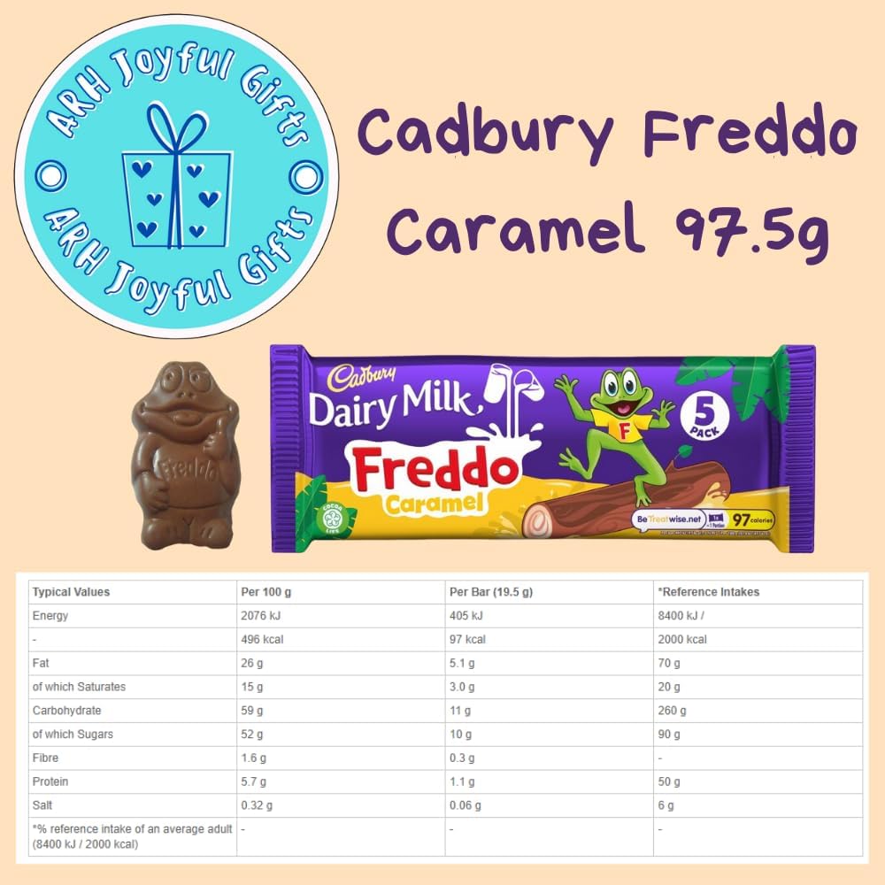 ARH Joyful Gifts Chocolate Multipack - Freddo Cadbury Chocolate Caramel Dairy Milk Chocolate bar 97.5g pack of 4-2