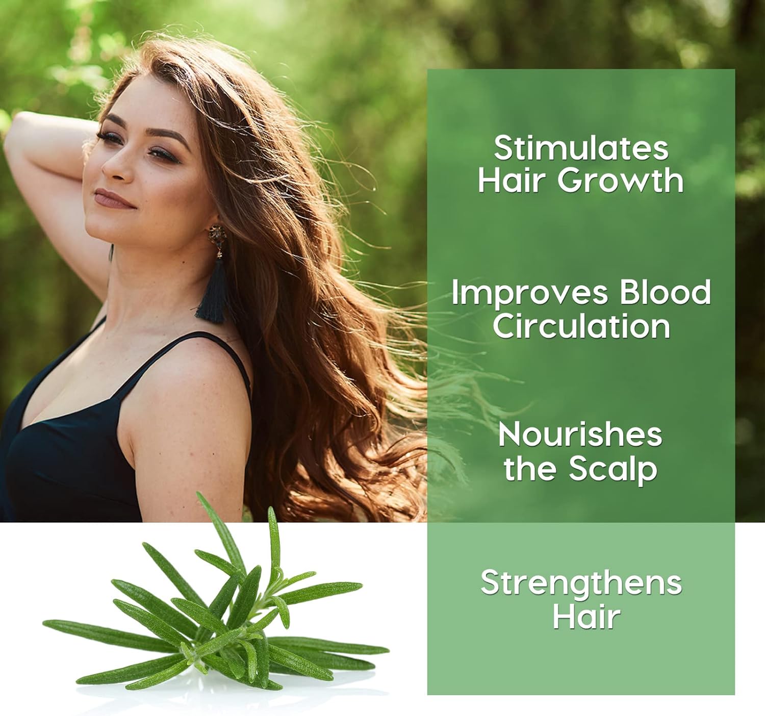 ELBBUB Rosemary Oil for Hair Growth - Undiluted Rosemary Oil for Hair Skin - Cleansing Rosemary Essential Oil for Dry Scalp Care Rid of Itchy and Dry Scalp, 1, 120.0 millilitre-1