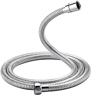 Ibergrif M20109-17 Shower Hose 1.7M, Replacement Shower Hose, Universal Shower Hose, Flexible Anti Twist Shower Hose for Bath Taps, Stainless Steel, Chrome