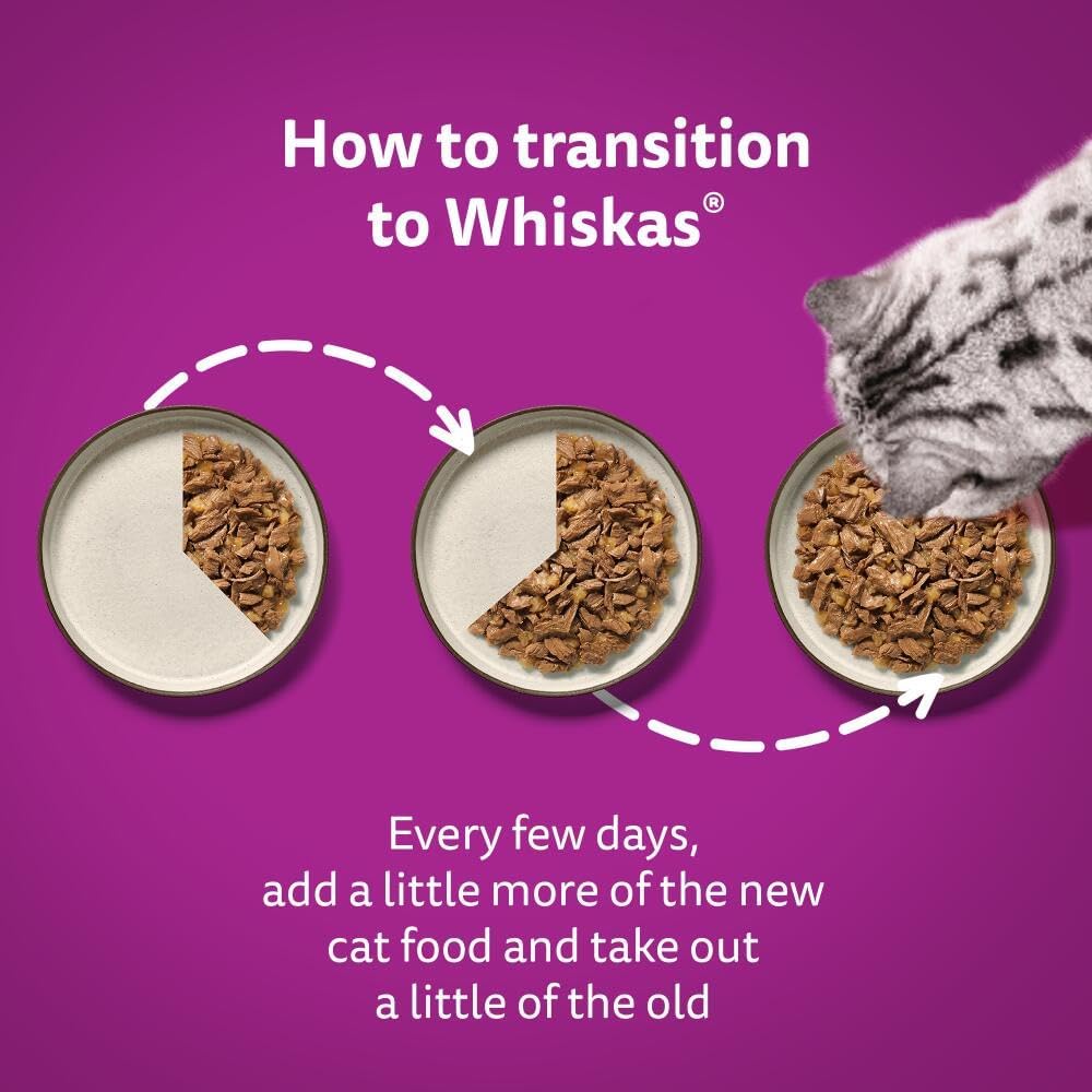 Whiskas 1+ Adult Classic Selection in Gravy 84 Pouches, Adult Wet Cat Food, Megapack (84 x 85 g)-7