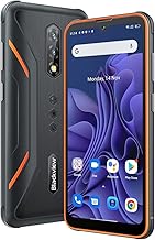 IP68 Rugged Mobile Phone Blackview BV5200 PRO, ArcSoft® 13MP+8MP, 4GB+64GB(1TB Extension), Android 12 DUAL SIM Free Waterproof Smartphone Unlocked, 6.1'' HD+, 5180mAh Battery, MIL-STD-810H, NFC Orange