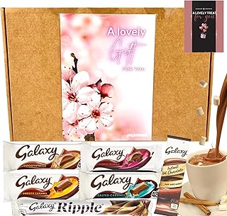 Gift Box Chocolate Hamper Galaxy Letter Box- Galaxy Chocolate Gift Set Selection Boxes, Hot chocolate, Cards & More- Great for Thinking Of You Gifts,Wife Gifts,Christmas & Valentine