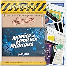 Cryptic Killers Unsolved murder mystery game - Police Case Files Investigation Detective Evidence & Crime File - individuals, date nights & party games- Murder at MediLuck Medicines