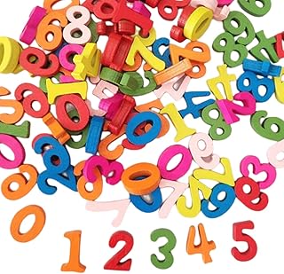 VHIMASA 100PCS Learning Letters and Numbers Wooden Alphabet Letters Learning Spelling and Counting Toy Scrabble Letters for Crafts