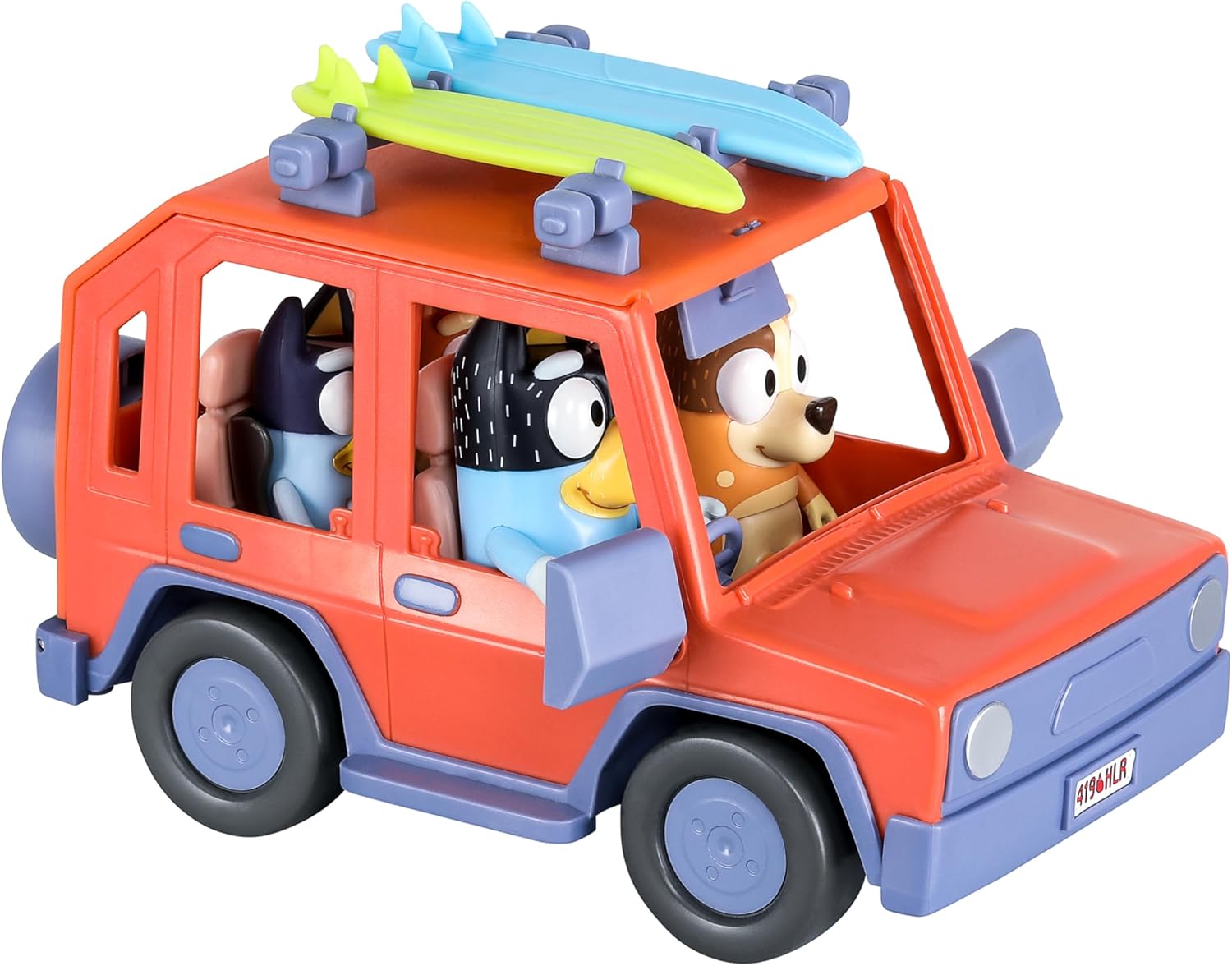 Bluey Heeler Family 4WD Vehicle and 4 Figure Pack, 2.5-3 Inch Figures, 2 Surfboards Accessories and Stickers Amazon Exclusive-6