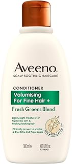 Aveeno Volumising For Fine Hair + Fresh Greens Blend Scalp Soothing Oat Conditioner 300ml