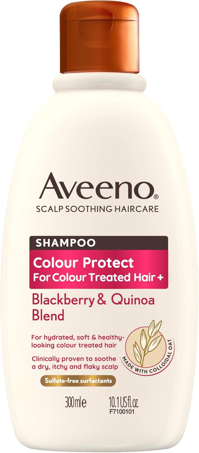 Aveeno Colour Protect Blackberry and Quinoa Scalp Soothing Shampoo for Colour Treated Hair 300ml-0