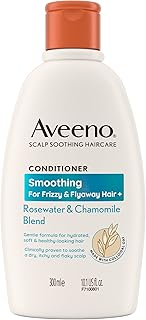 Aveeno Smoothing Rosewater and Chamomile Scalp Soothing Conditioner for Frizzy Hair 300ml