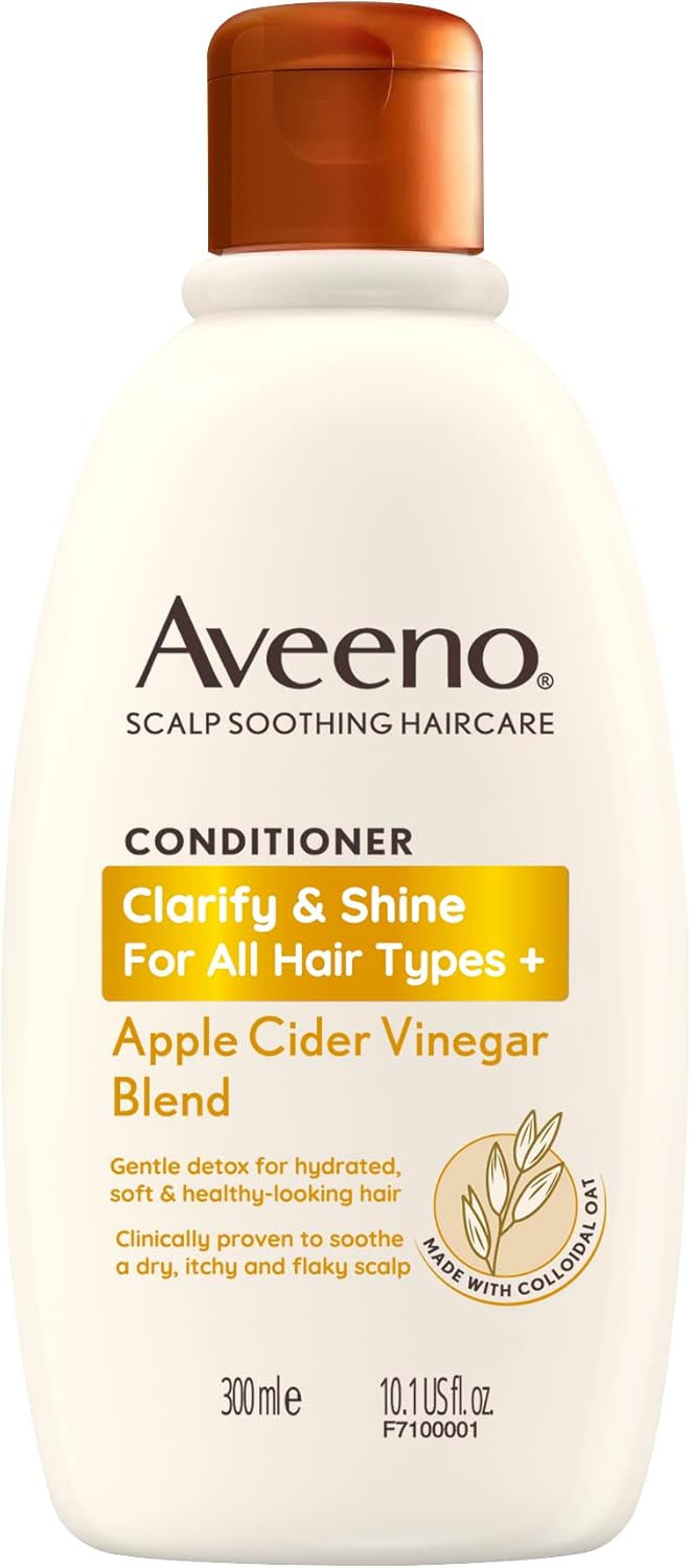 Aveeno Clarify and Shine Apple Cider Vinegar Scalp Soothing Conditioner for all Hair Types 300ml-0