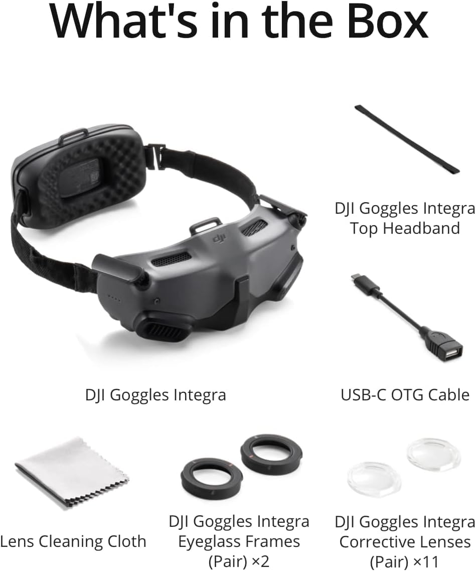 DJI Goggles Integra - Lightweight and Portable FPV Goggles, Integrated Design, Micro-OLED Screens, DJI O3+ Video Transmission, HD Low-Latency, Compatible with DJI Avata and more-5