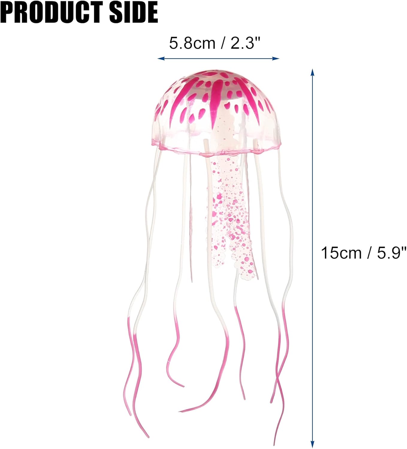 VOCOSTE Fish Tank Jellyfish Decoration, Aquarium Jellyfish Ornaments Pink-3