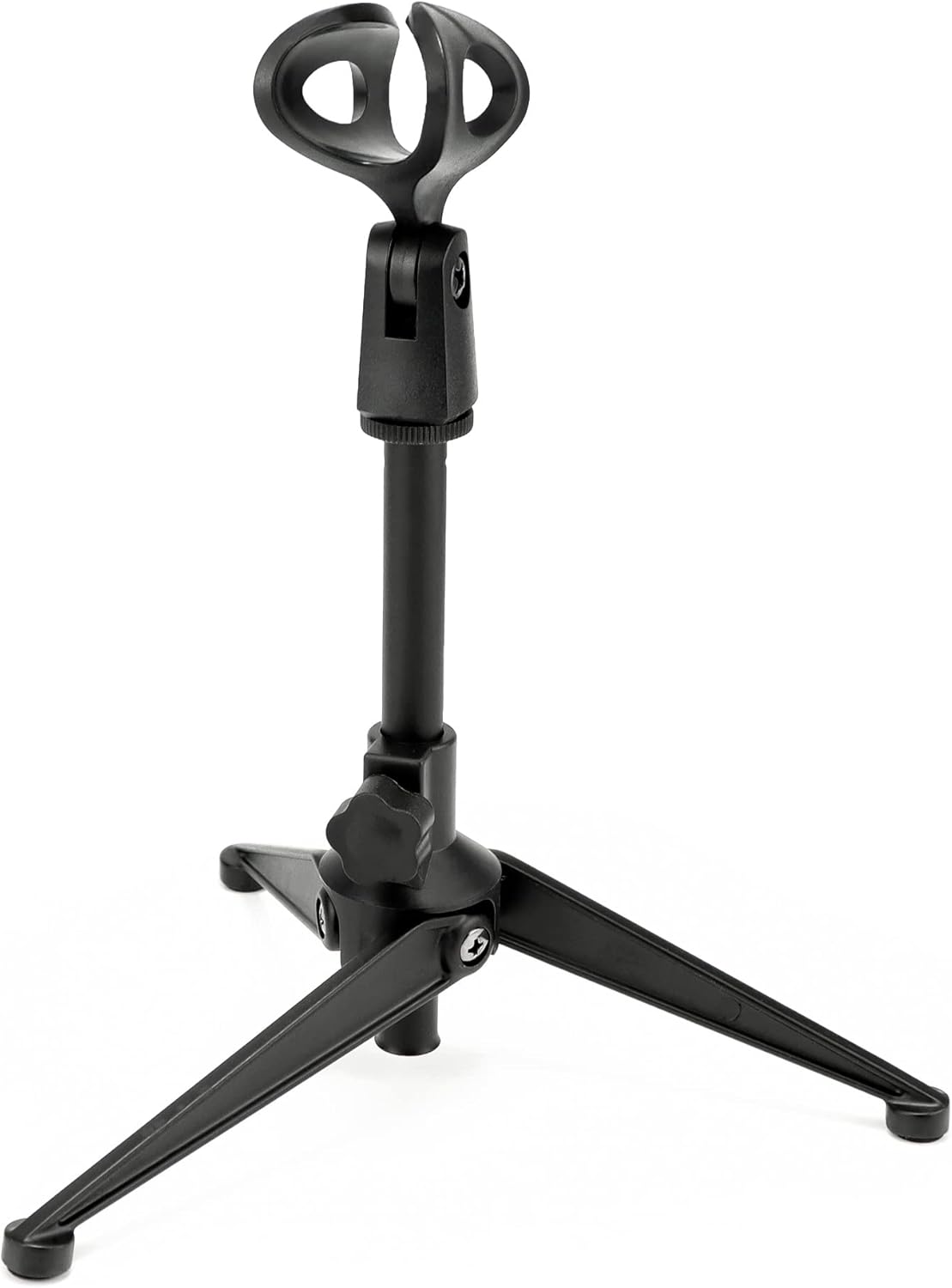 QWORK® Desktop Microphone Stand, Extendable Microphone Tripod Stand, Adjustment range 18-25cm, Foldable, Compatible with most microphones-1