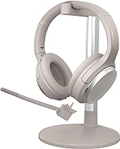 Avantree Eon - Bluetooth Headphones with Detachable Noise-Canceling Mic & Charging Stand for Music & Calls on PC Phone, Wireless & Wired Over Ear Headset with ANC, Replaceable Battery & Roomy Earpads