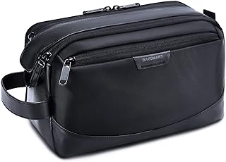 BAGSMART Toiletry Bag for Men, Travel Toiletry Organizer, Dopp Kit Water-Resistant Shaving Bag for Toiletries Accessories, Black