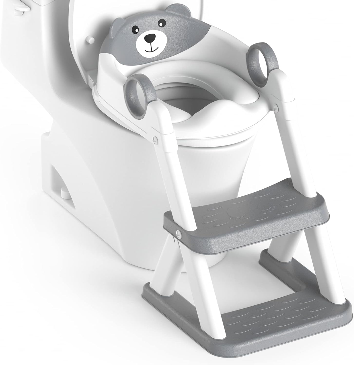 Rabb 1st Potty Training Seat, Upgrade Toddler Toilet Seat for Kids Boys Girls, 2 in 1 Potty Training Toilet for Kids, Splash Guard Anti-Slip Pad Step Stool-0