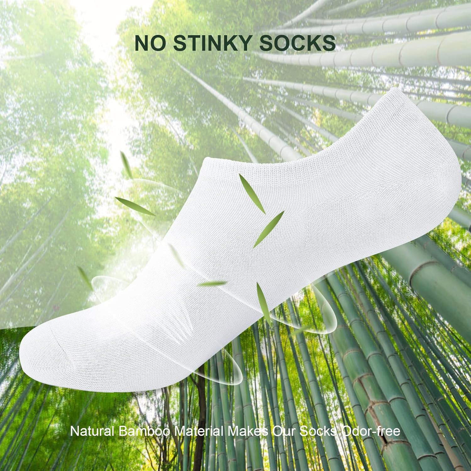 Niofind 4 Pairs Bamboo Trainer Socks for Womens and Mens, No Show Ankle Socks Low Cut Invisible Non Slip Liner Socks Multipack Casual Footies for Sneaker Loafers and Boat Shoes-1