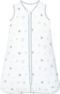 Lictin Baby Sleeping Bag 1.0 TOG, 100% Cotton Baby Wearable Blanket, Baby Grow Bag Swaddle Wrap with Adjustable Length for Baby Infant Toddler 18-36 Months