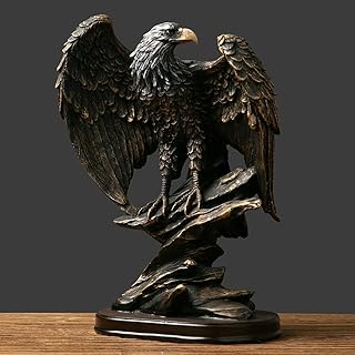 fazhongfa Eagle Statue Sculpture Decoration Bronzed Resin Collectible Decorative for Office Home Room Living Desktop Display Decor as Meaningful Gift to Men Colleague Father Boss