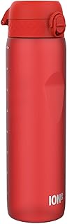 Ion8 1 Litre Water Bottle, Leak Proof, Flip Lid, Carry Handle, Rapid Liquid Flow, Dishwasher Safe, BPA Free, Soft Touch Contoured Grip, Ideal for Sports and Gym, Carbon Neutral Recyclon