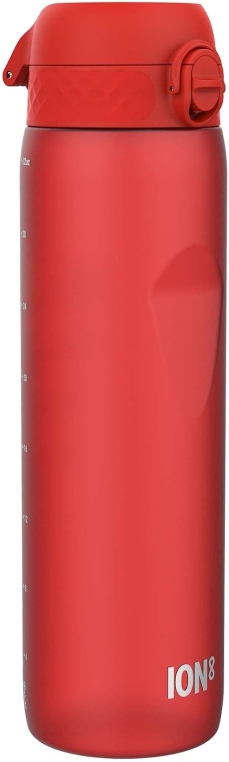 Ion8 1 Litre Water Bottle, Leak Proof, Flip Lid, Carry Handle, Rapid Liquid Flow, Dishwasher Safe, BPA Free, Soft Touch Contoured Grip, Ideal for Sports and Gym, Carbon Neutral Recyclon-0